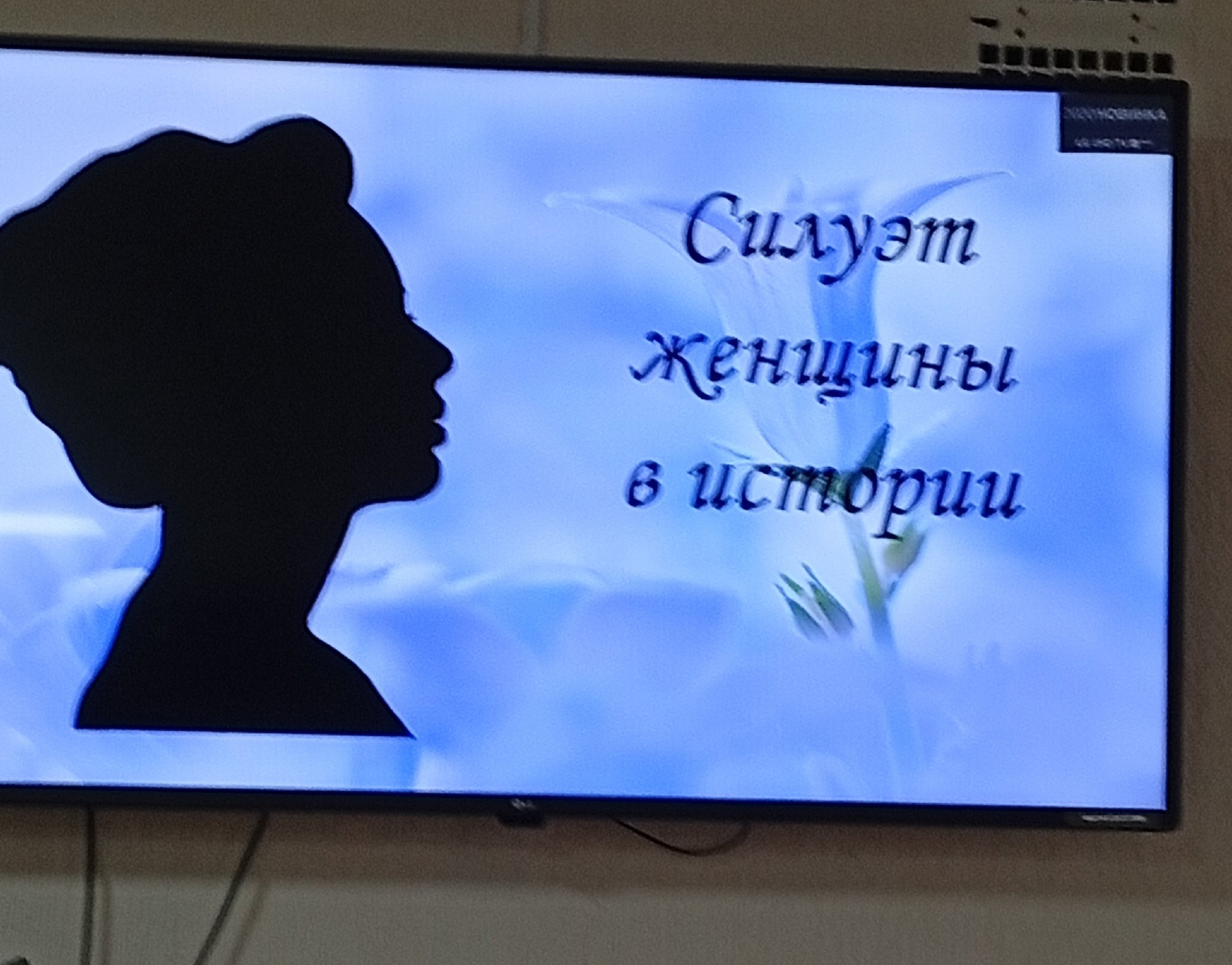 Женский силуэт на фоне истории.